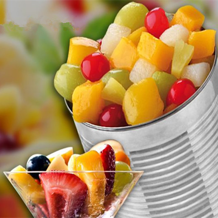 canned mixed fruit