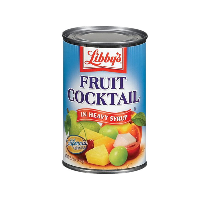 canned fruit cocktail in juice