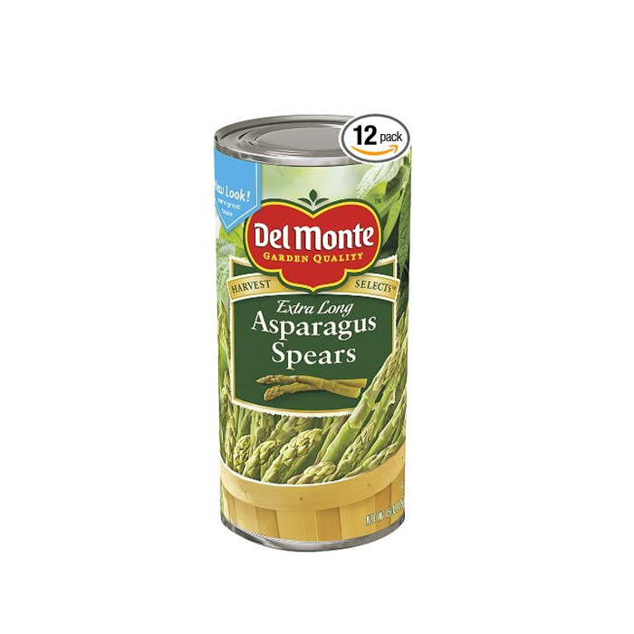 canned green asparagus in can