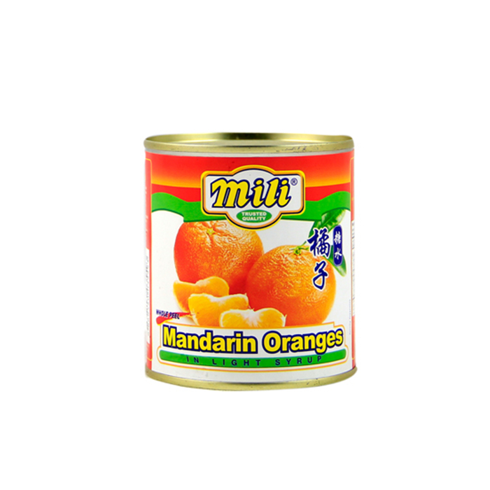 Fresh canned orange in syrup