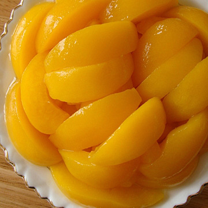 Canned peach irregular slices