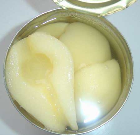 canned bartlett pear