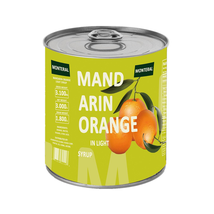 850g Fresh canned orange in syrup