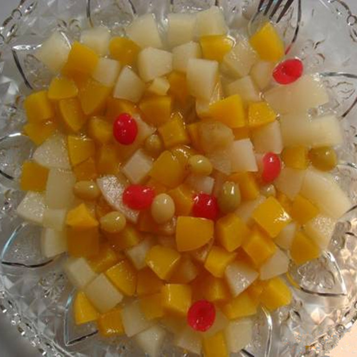3000g canned fruit cocktail in light syrup