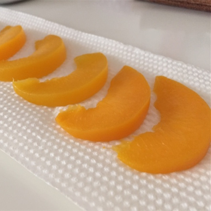 freshly made organic sliced peaches