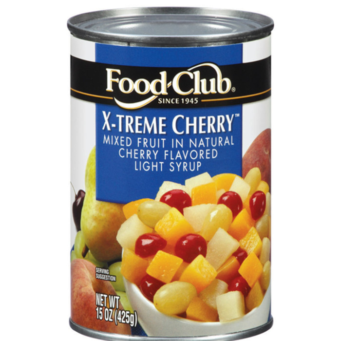 canned mixed fruit